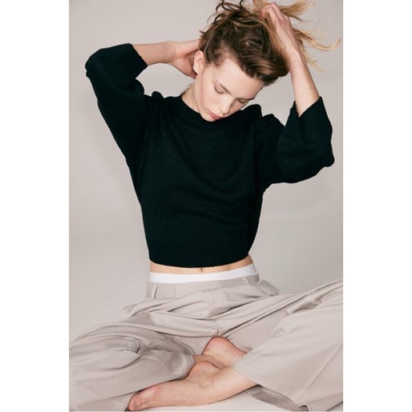 Black Sweater with Linked Seams (M, L, XL) - Picture 3 of 7